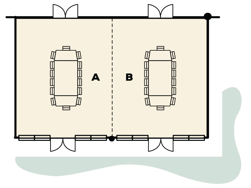 Dogwood boardroom floor plan at Big Cedar