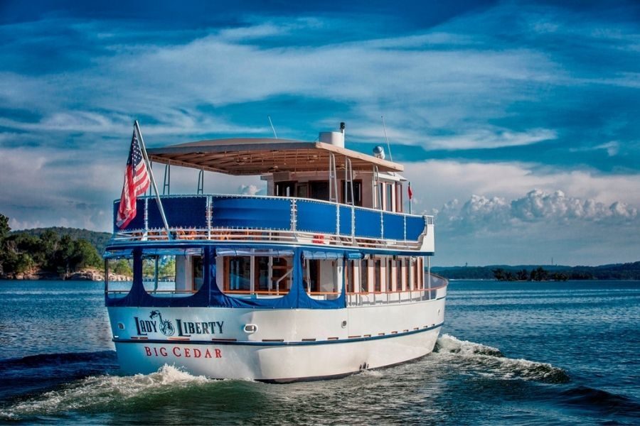 The Lady Liberty sails on Table Rock Lake