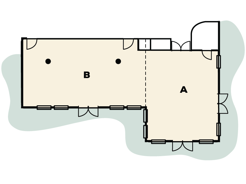 Cedar Creek meeting and event rooms floor plan at Big Cedar