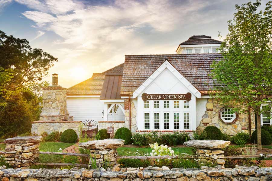 Cedar Creek Spa exterior back at Big Cedar Lodge