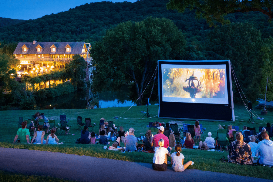 Family Movie on the Lawn