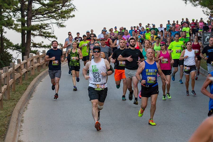 Runners at Top of the Rock
