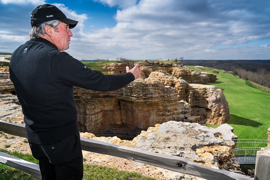 gary player surveys the rock formations