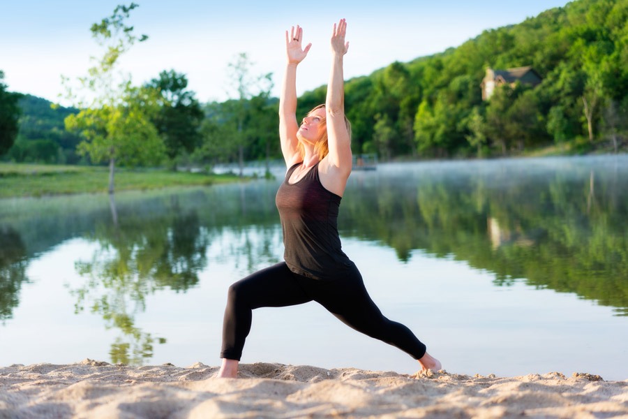 Yoga lakeside at Big Cedar