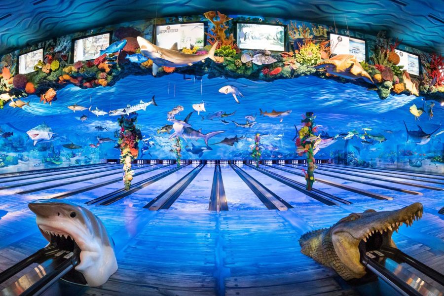 Fun Mountain underwater-themed bowling alley at Big Cedar