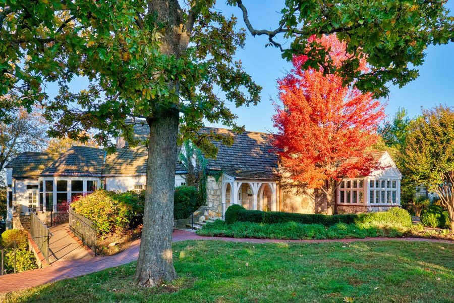 Worman House exterior yard view at Big Cedar