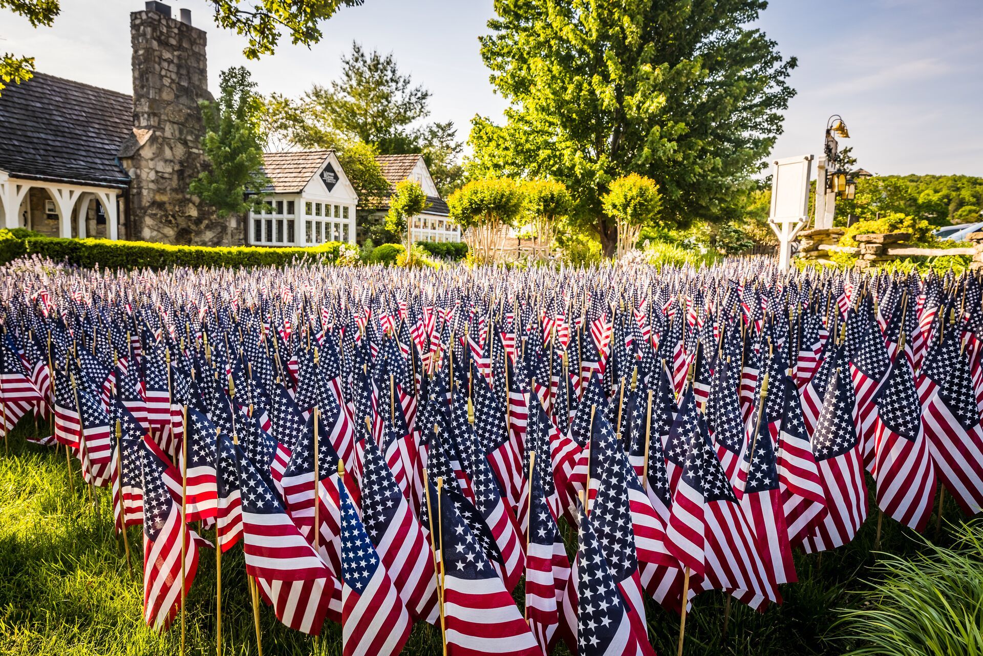 memorial day american flags at big cedar lodge