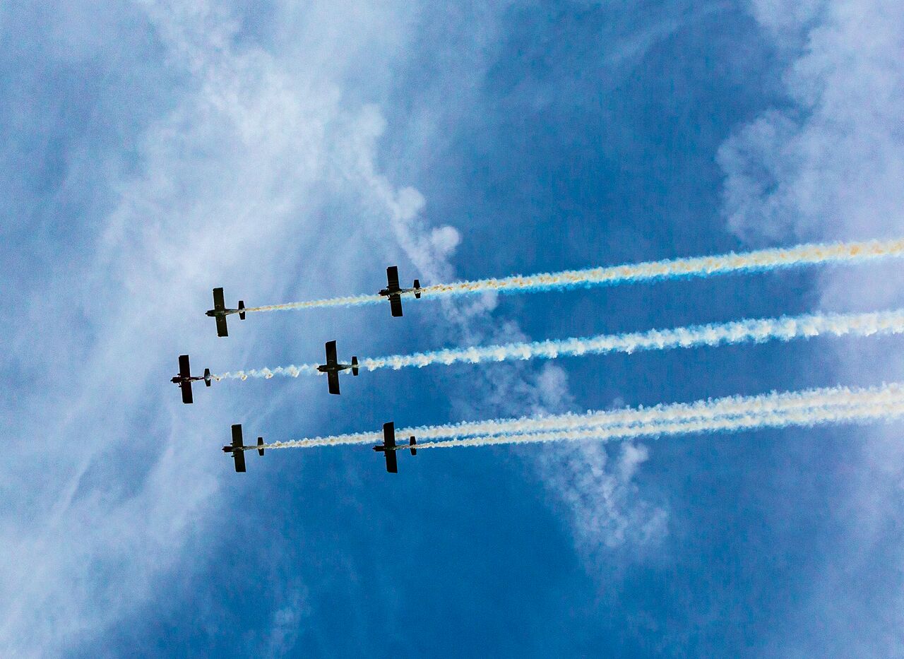 planes fly above the memorial day picnic at big cedar lodge