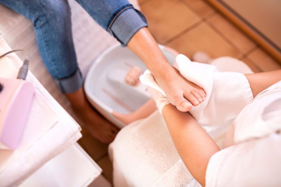 Foot soak and Pedicure