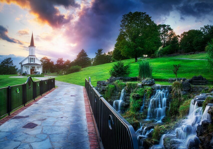 garden chapel pathway