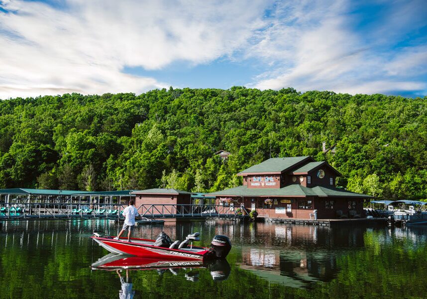 Fishing off Bent Hook Marina at Big Cedar