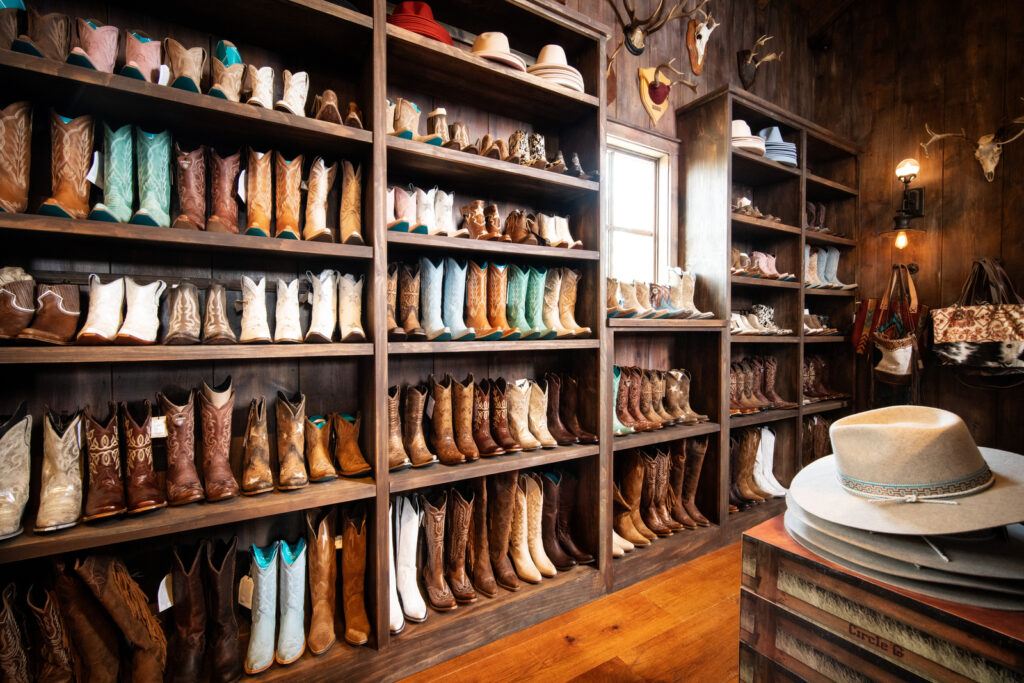 Arnies general store boot wall