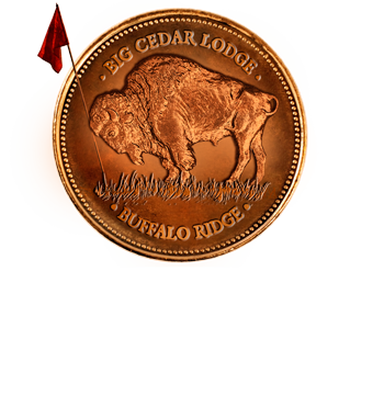 Buffalo Ridge golf course logo at Big Cedar