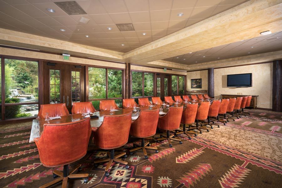 Dogwood Boardroom set for 14 guests at the Grandview Conference Center at Big Cedar