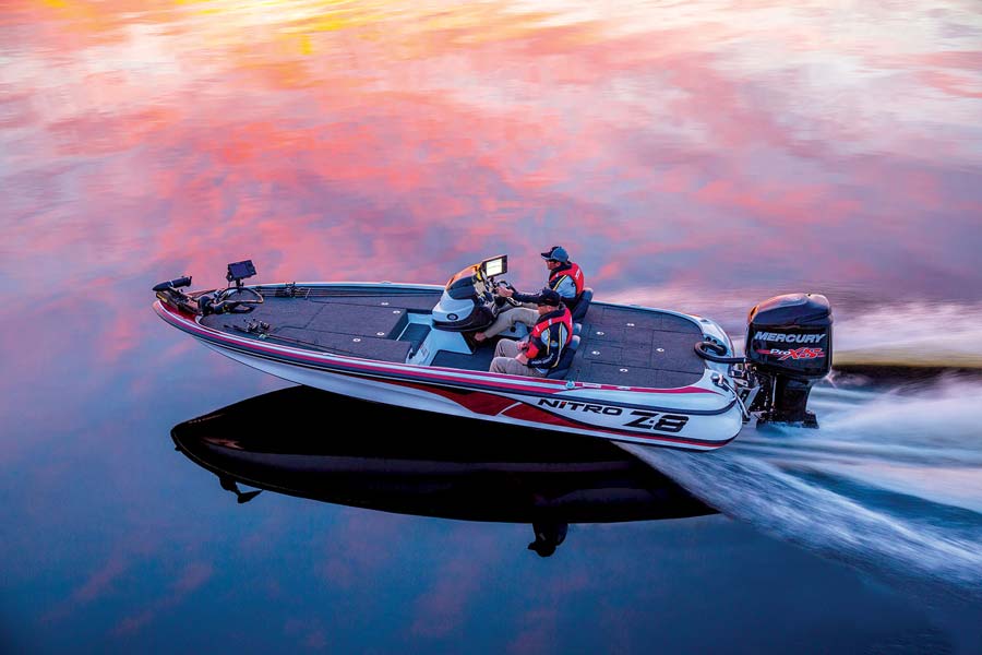 Nitro boat out on Table Rock Lake at Big Cedar