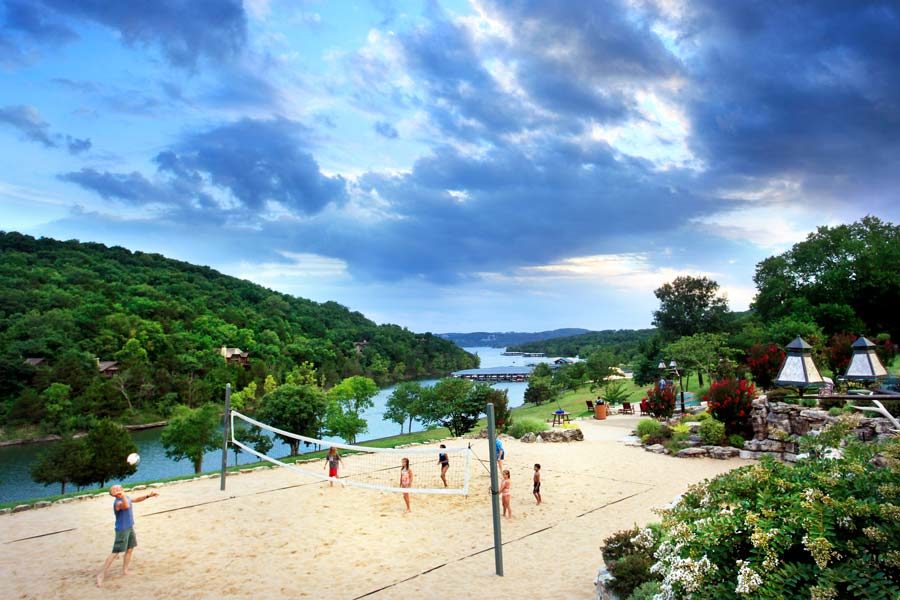 Sand volleyball at Big Cedar Lodge Young people playing sand volleyball at Big Cedar Lodge