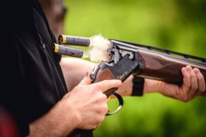 Close up of Caulking gun at Bass Pro Shops Shooting Academy