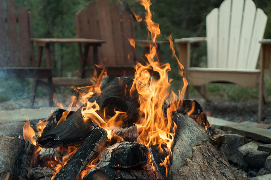 Campfire with Chairs placed around it