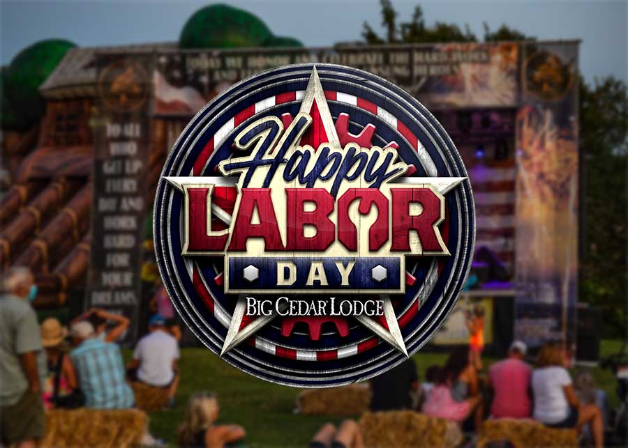 Labor Day Picnic Logo with Clay Self Concert in the background