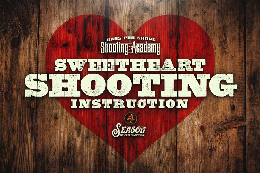 Bass Pro Shops Shooting Academy Sweetheart Shooting Instruction Logo