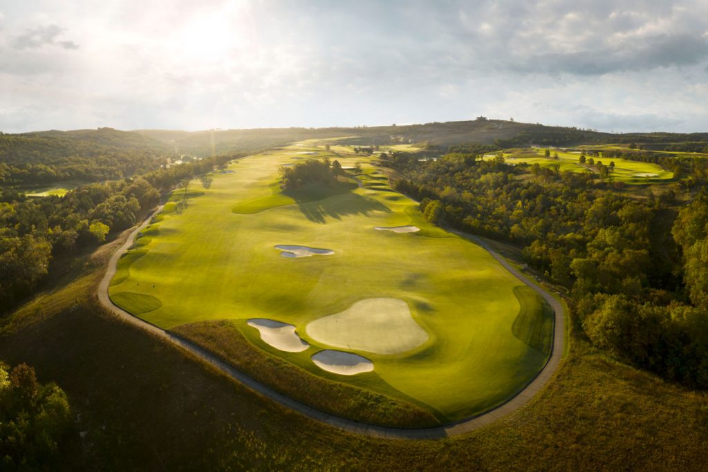 Set among the majestic Ozark Mountains near the Big Cedar Lodge, Payne’s Valley is the first public TGR Design golf course in the United States. Sprawling, wide fairways  showcase playability, while also allowing strategic angles and shot values to be emphasized to challenge experienced players. The green surrounds are designed to promote creativity and a variety of recovery options, while the fairway rough will be maintained to low heights of cut to further promote a fun, enjoyable golf experience.