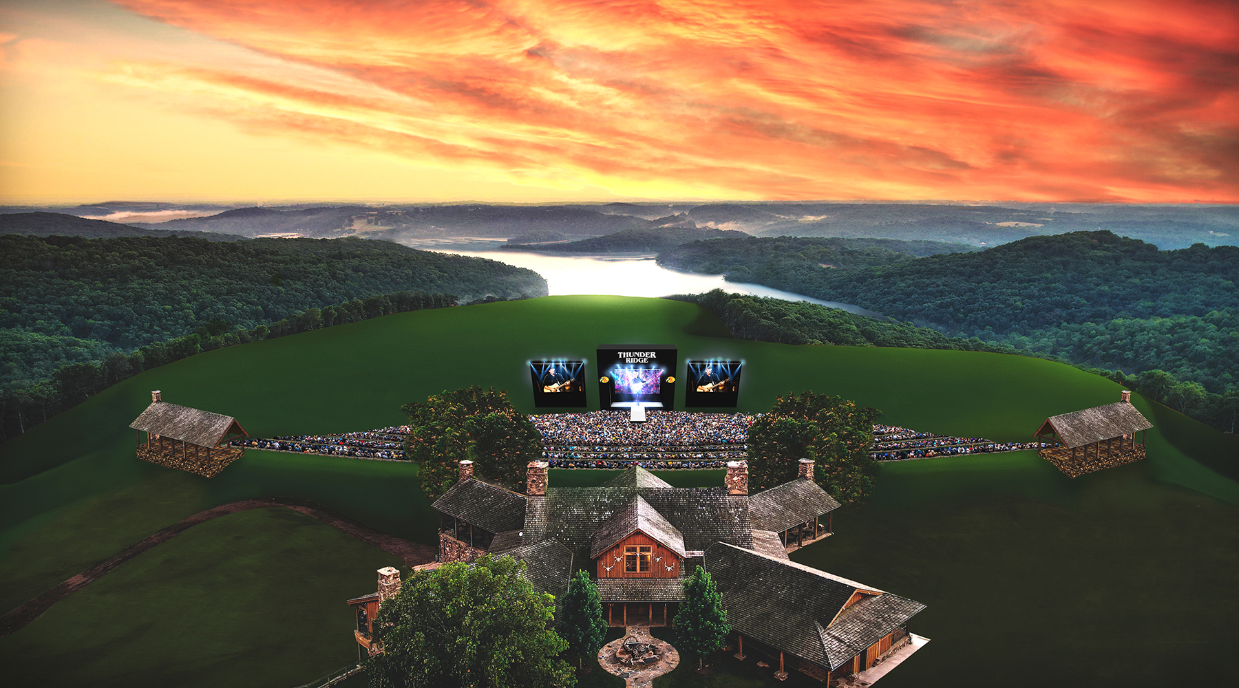 Rendering of concert taking place at Thunder ridge nature arena
