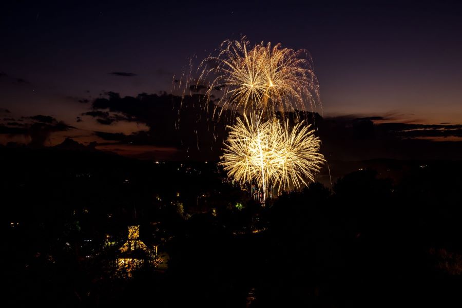 Fireworks over Table Rock Lake at Big Cedar Lodge