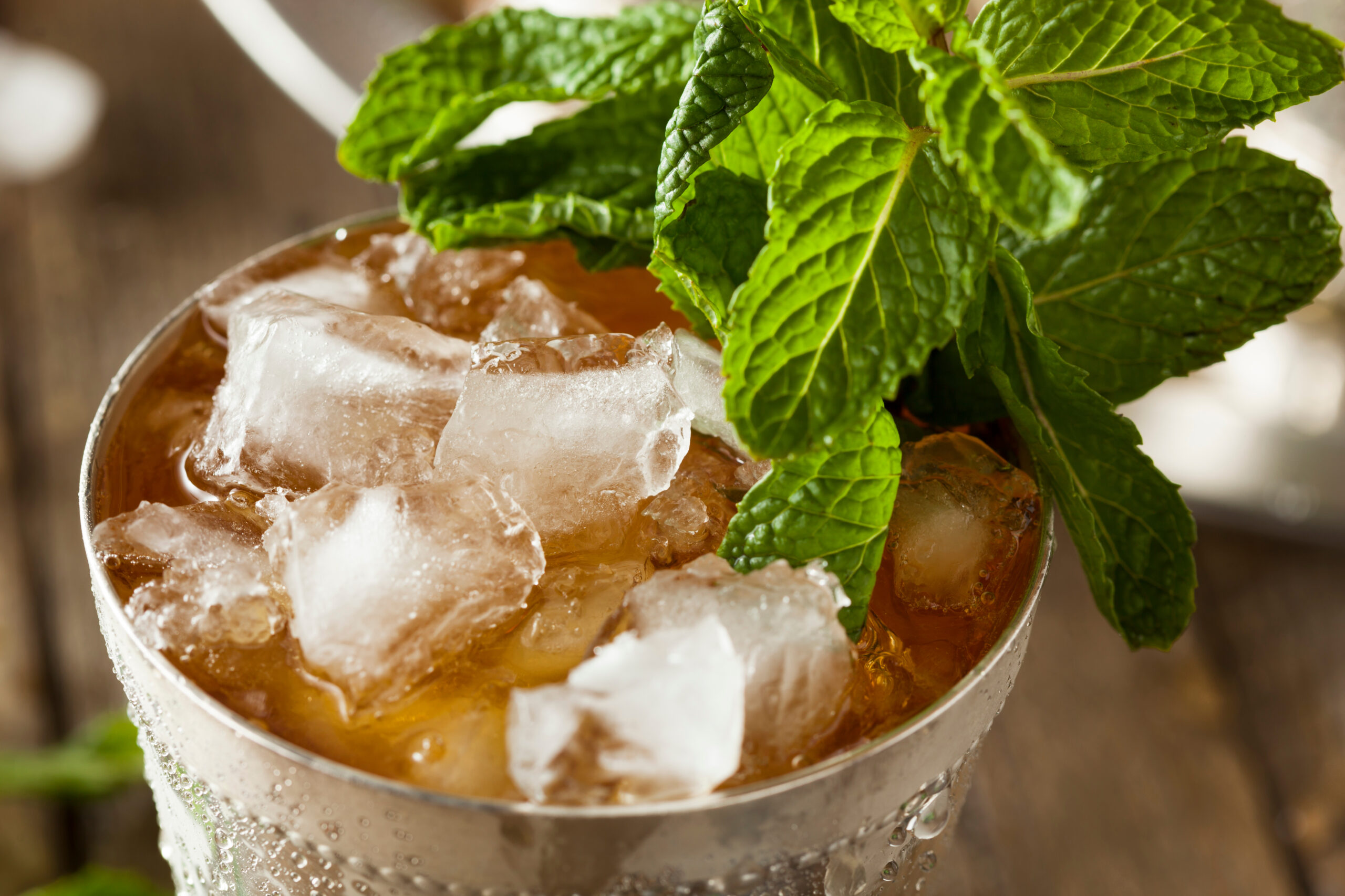 Refreshing Cold Mint Julep for the Derby