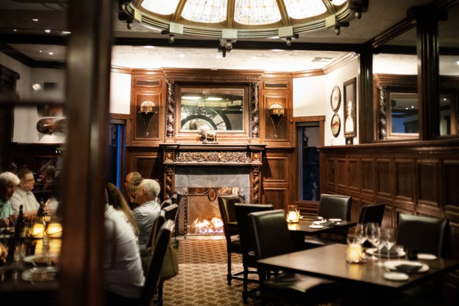 Intimate dinner setting at the Historic Worman House