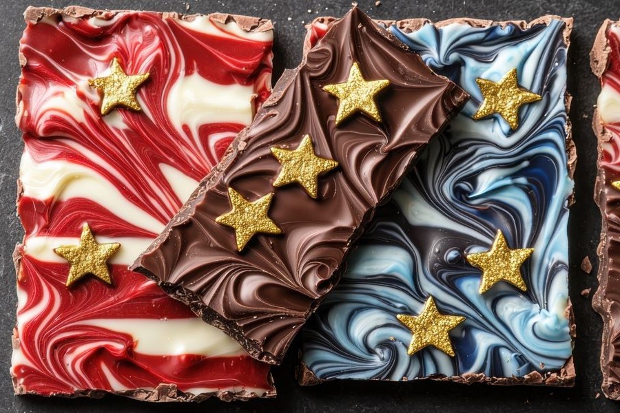 904-600 Chocolate bars with patriotic decor