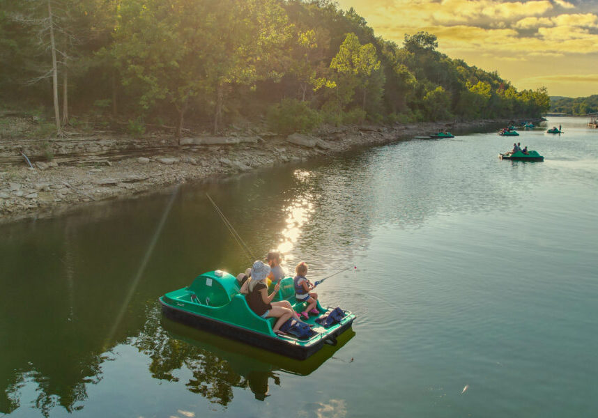 Pedal boats at Big Cedar Lodge