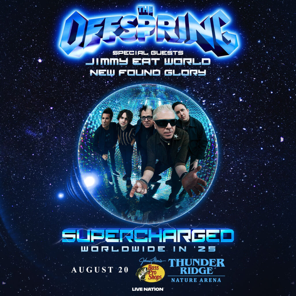 The Offspring concert poster at thunder ridge nature arena