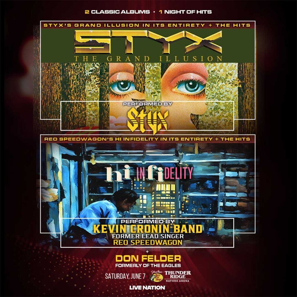 Styx Brotherhood of Rock Tour at Thunder Ridge Nature Arena