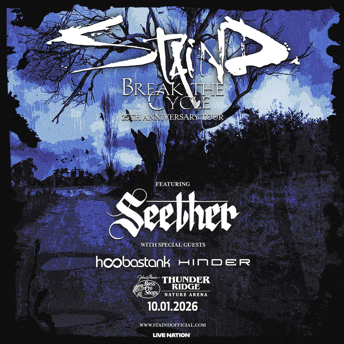 Static_Social-Admat-Venue-Social-Facebook_1200x1200_Staind_2026_Regional_ThunderRidgeNatureArena_1001