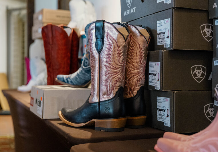 Row of cowboy boots