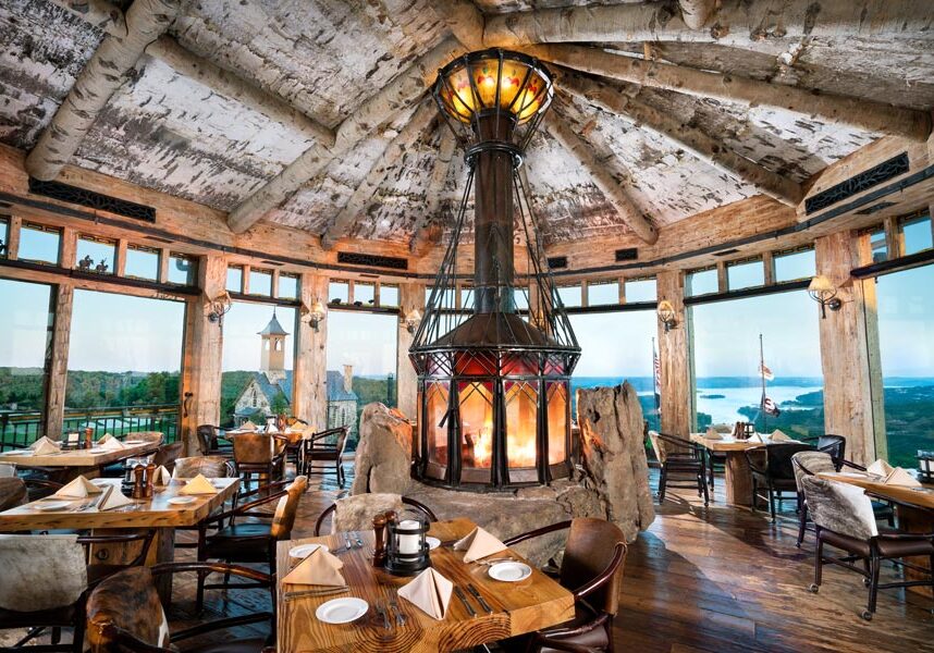 Osage Restaurant rotunda room at Top of the Rock at Big Cedar